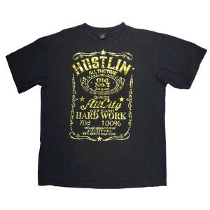 Iced Out Gold Foil Hustlin Tee (XL)
